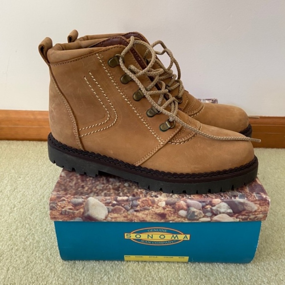 Sonoma Lace Up Leather Boots - Size 7.5